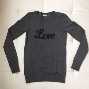Old Navy Gray "Love" Sweater