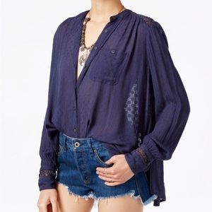 NWT Free People Best Button Down blouse