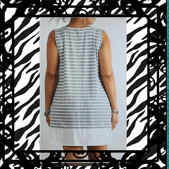 Summer Time Fresh and Flowy 🌟🌟2X ONLY🌸 striped contrast hem dress - Picture 2 of 6