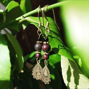 14k gold plated Fancy Jasper earrings