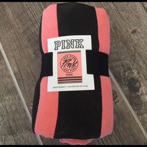 Pink Victoria's Secret beach blanket