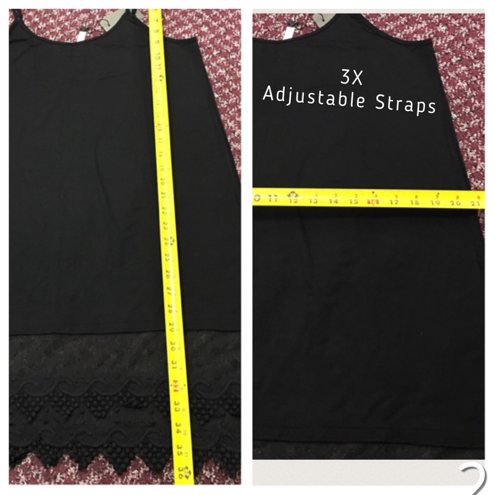 Black polkadot and lace trim swing tank dress - Picture 5 of 8