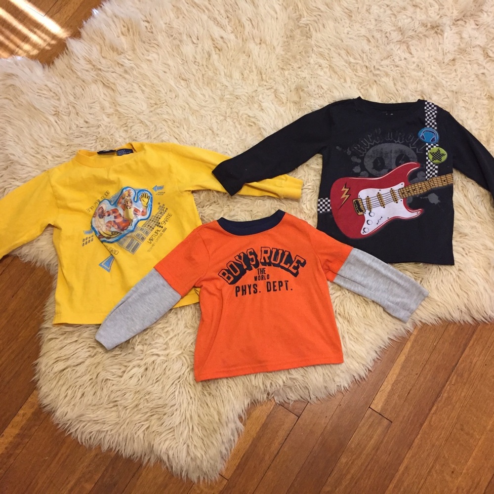✨🔴BOGO✨✨ 3 Awesome Long Sleeve Tees (Toddler Boy)