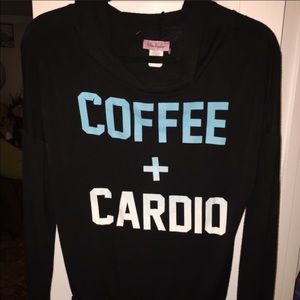 NWT!  "COFFEE & CARDIO" LIGHTWEIGHT TOP!
