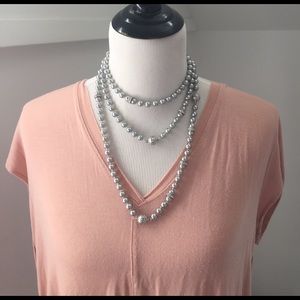 Chloe + Isabel Grey Convertible Pearl Necklace!