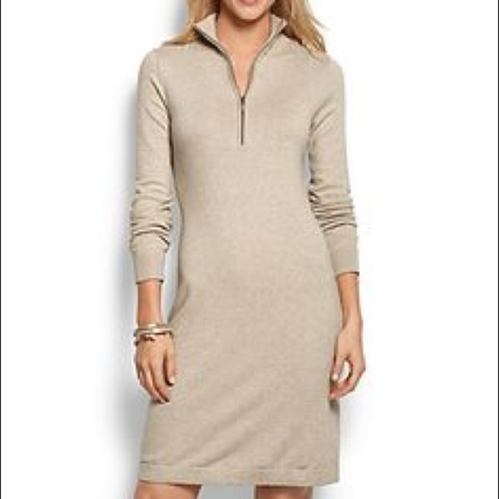 Tommy Bahama Pickford Twill 1/4 Zip Sweater Dress