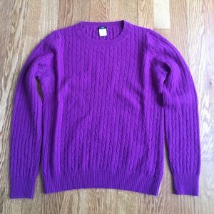 J. Crew Cable Knit Sweater 15% Cashmere