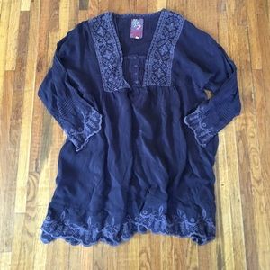 Gorgeous blue Johnny Was Tunic