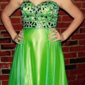 green prom dress