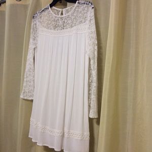 Lace sleeve dress or tunic. So cute with boots!