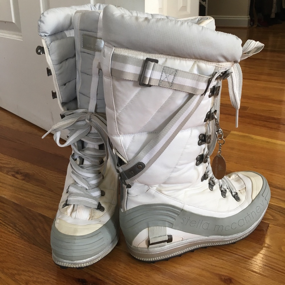 White Stella McCartney for Adidas snow boots