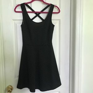 H&M beautiful black with white polks dress