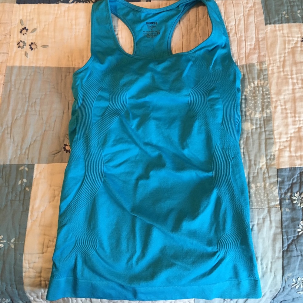 Seamless stretchy workout tank top, small