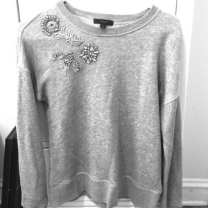 J Crew embellished sweatshirt
