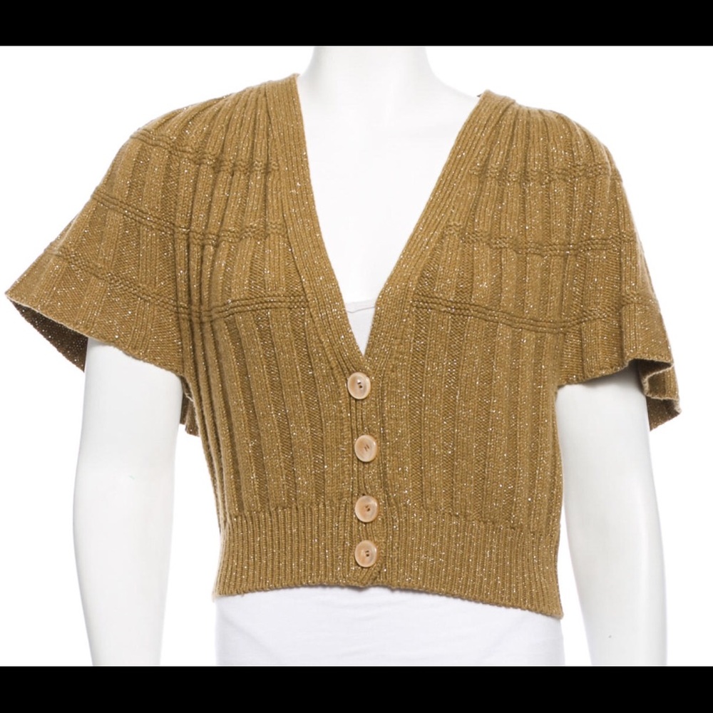 Authentic Louis Vuitton Wool Cropped Cardigan