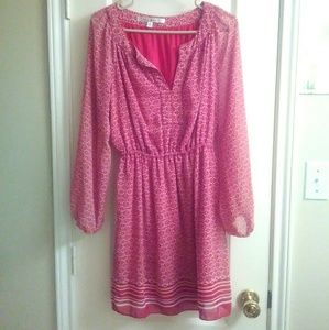 Max studio dress w/ sheer long sleeves size Medium