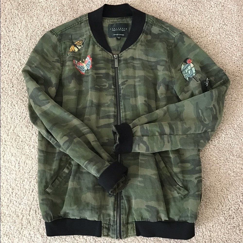 Sanctuary Camo Bomber Jacket from Anthropologie!