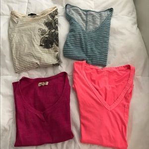 4 shirts Brands: Hollister & Gap