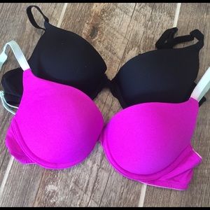 Pink Victoria's Secret bras