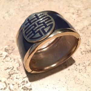 Enamel navy lacquer bangle !!!