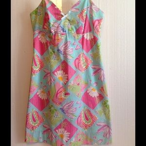 SALE! LIlly Pulitzer, floral t-strap  sun dress,