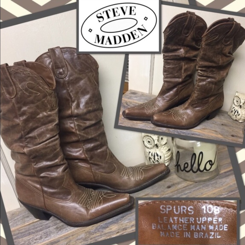 Steve Madden Spurs Cowboy Boots 🤙