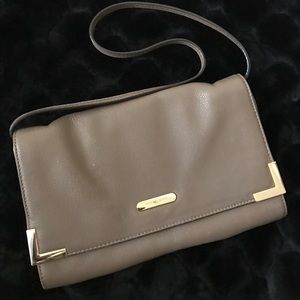 Sale! MK taupe leather clutch shoulder bag