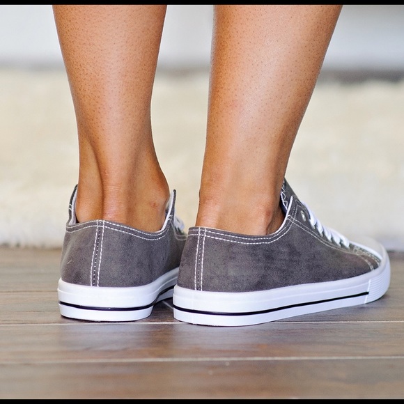 🌸SPRING SALE🌸Charcoal Suede Sneakers - Picture 2 of 2