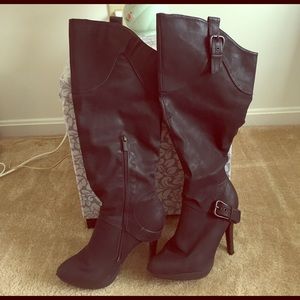 Wide Calf Black Boots