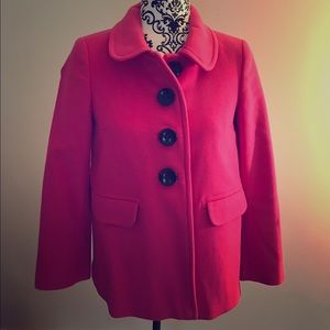 In new condition hot pink Boden pea coat