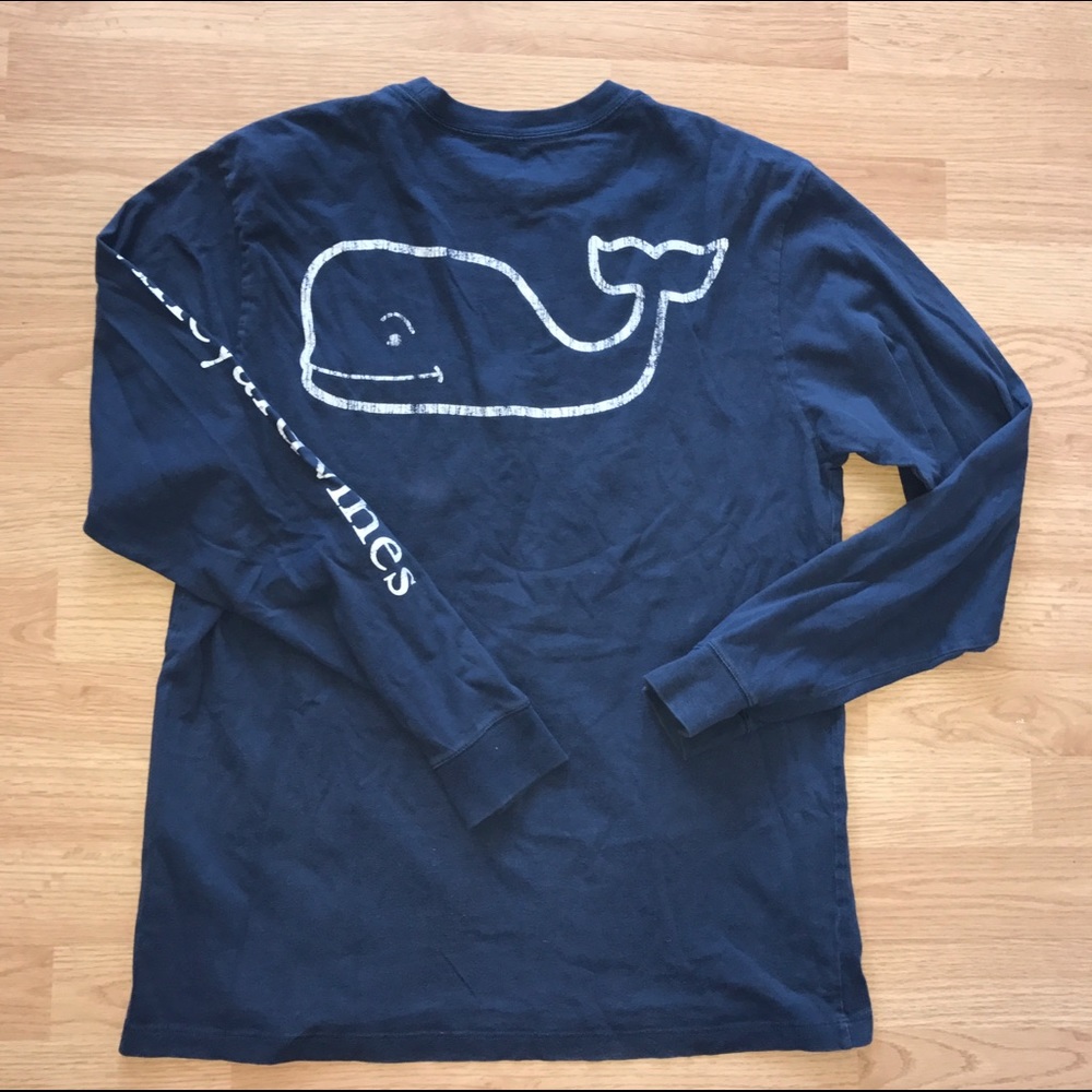 Vineyard vines 100% cotton long sleeve navy shirt
