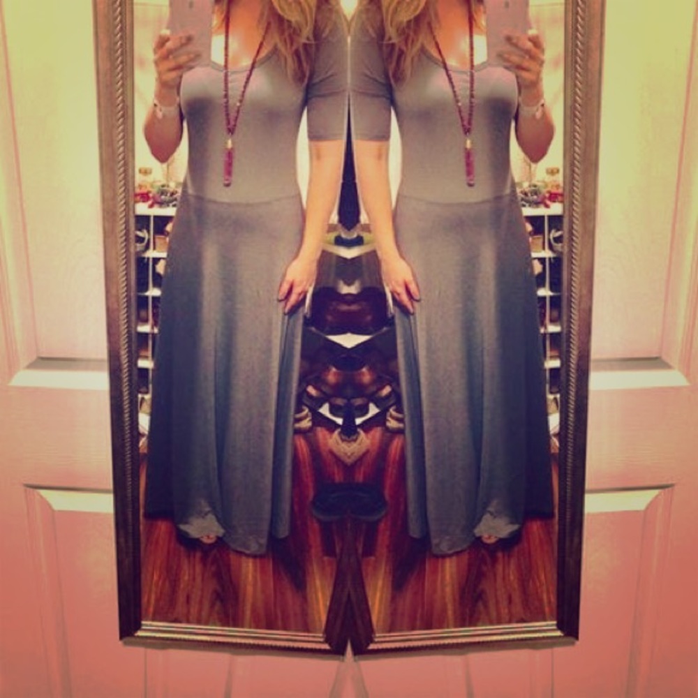 LulaRoe Ana - solid grey - Small EUC (worn once)