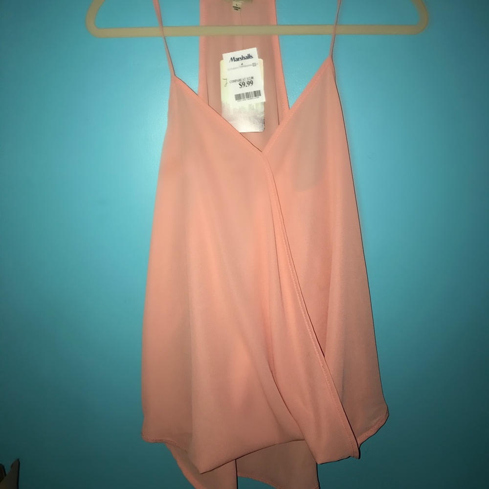 fancy light pink/coral colored tank top