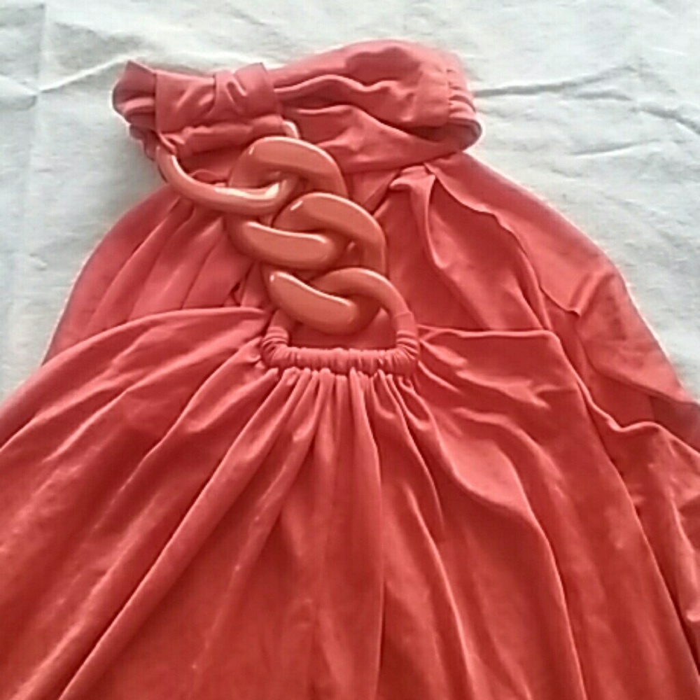 Orange halter loose dress. Small/one size.