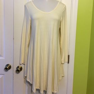 Cream asymmetrical dress