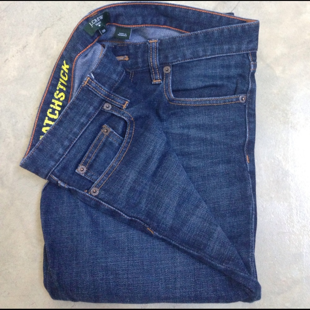 J. Crew Matchstick Dark Jeans w/ a Hint of Stretch