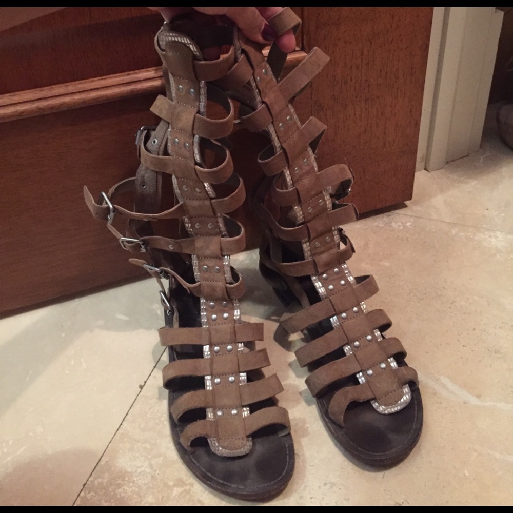 Saks Fifth Avenue Zip Up Gladiator Sandals