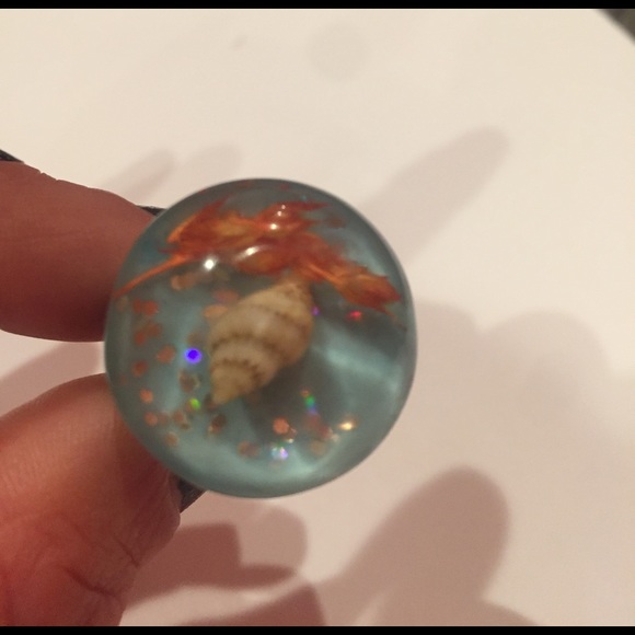 Buy 1 get 1 FREE! Sparkle seashell ring - Picture 3 of 4