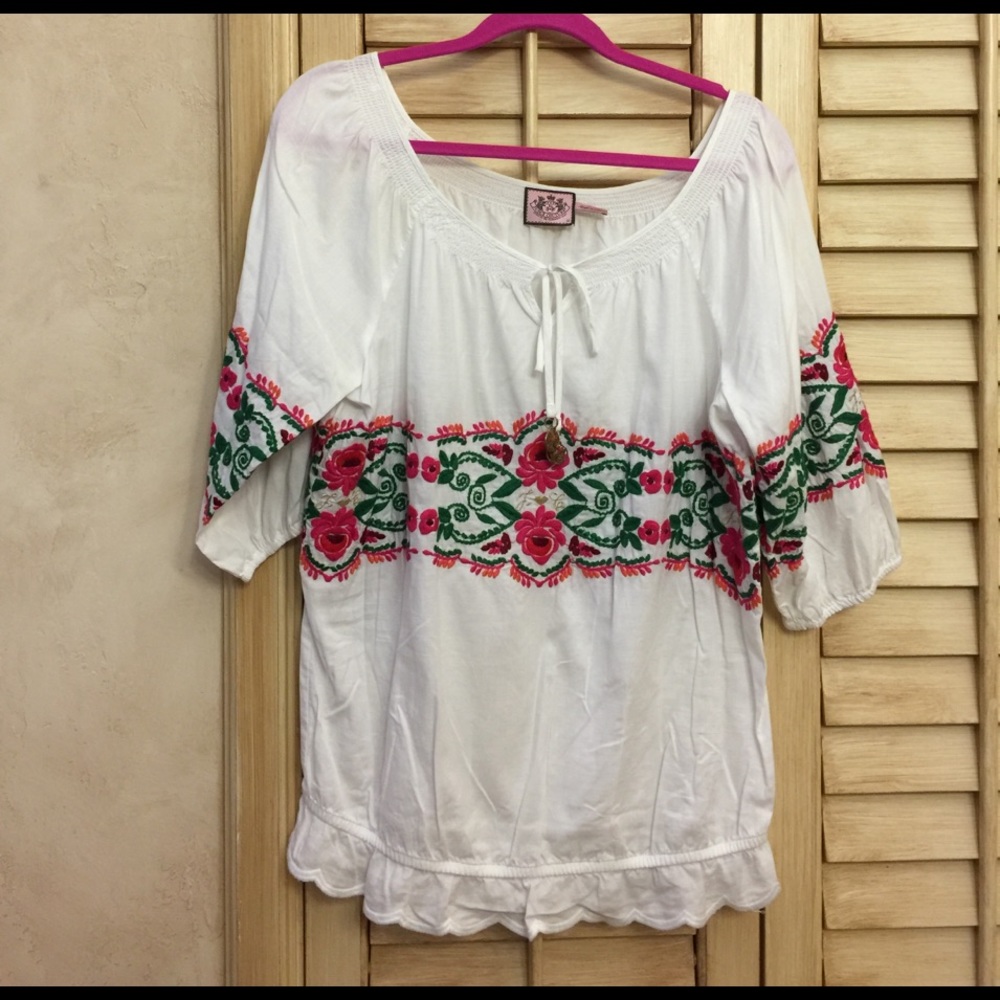 Juicy Couture embroidered blouse