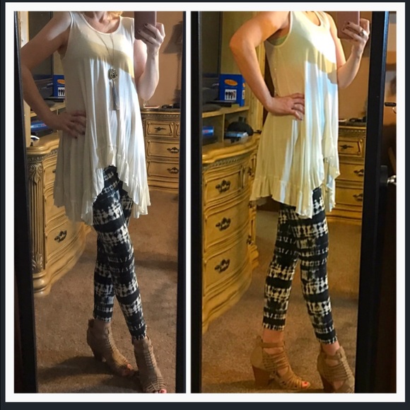 HP! Sleeveless Ivory Ruffle Hem Knit Tunic - Picture 8 of 10