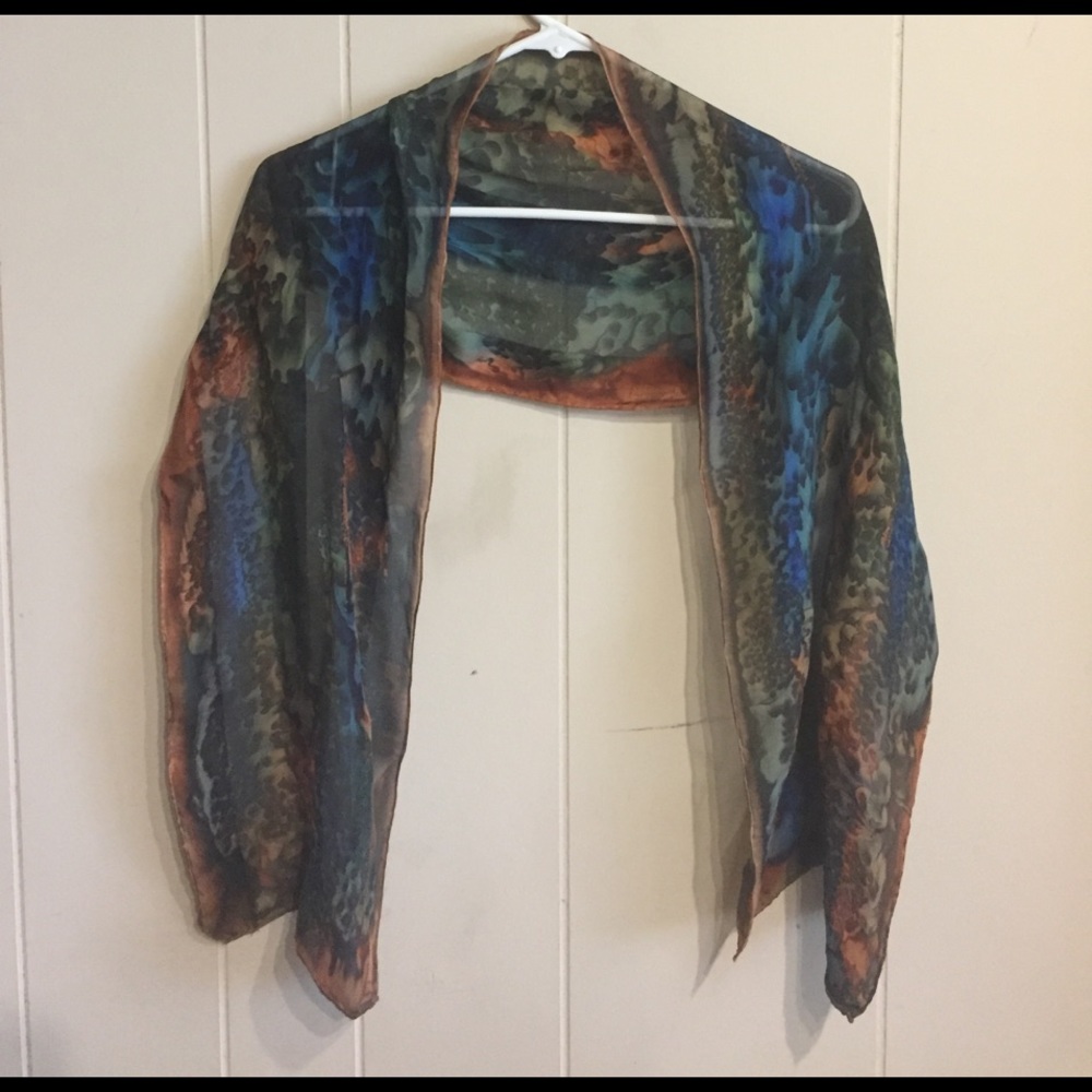 Batik peacock chiffon