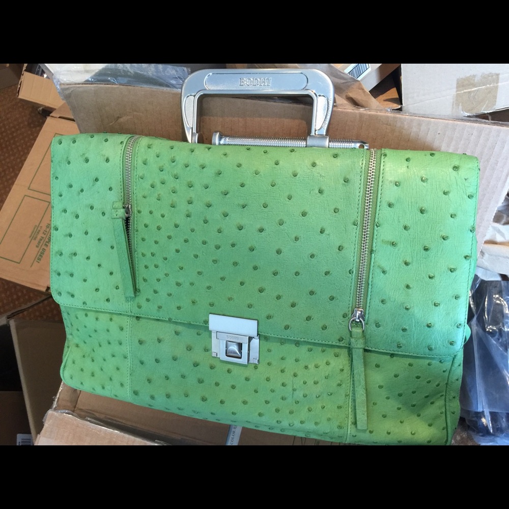 Bodhi Ostrich Vice Grip Briefcase