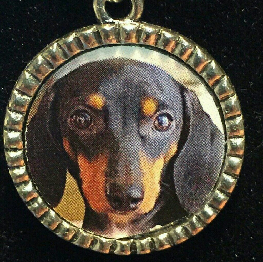 ✨️HANDCRAFTED Dachshund Dog Charm Tibetan Silver 18" necklace CHAIN ⛓️ ✨️