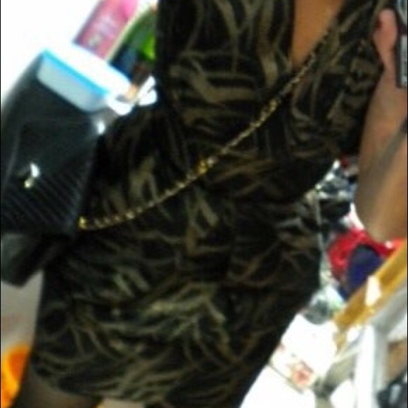 Vivienne Tam Black Gold Bamboo Print Dress - Picture 8 of 8