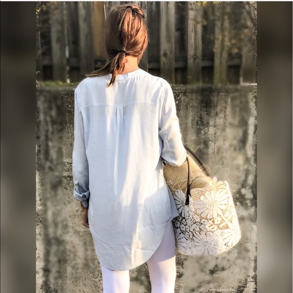 🌸 Marina Blue Embroidered Tunic - Picture 5 of 5