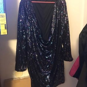 Boohoo sequin dress
