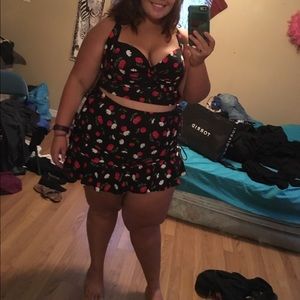 Black cherry Plus size bathing suit