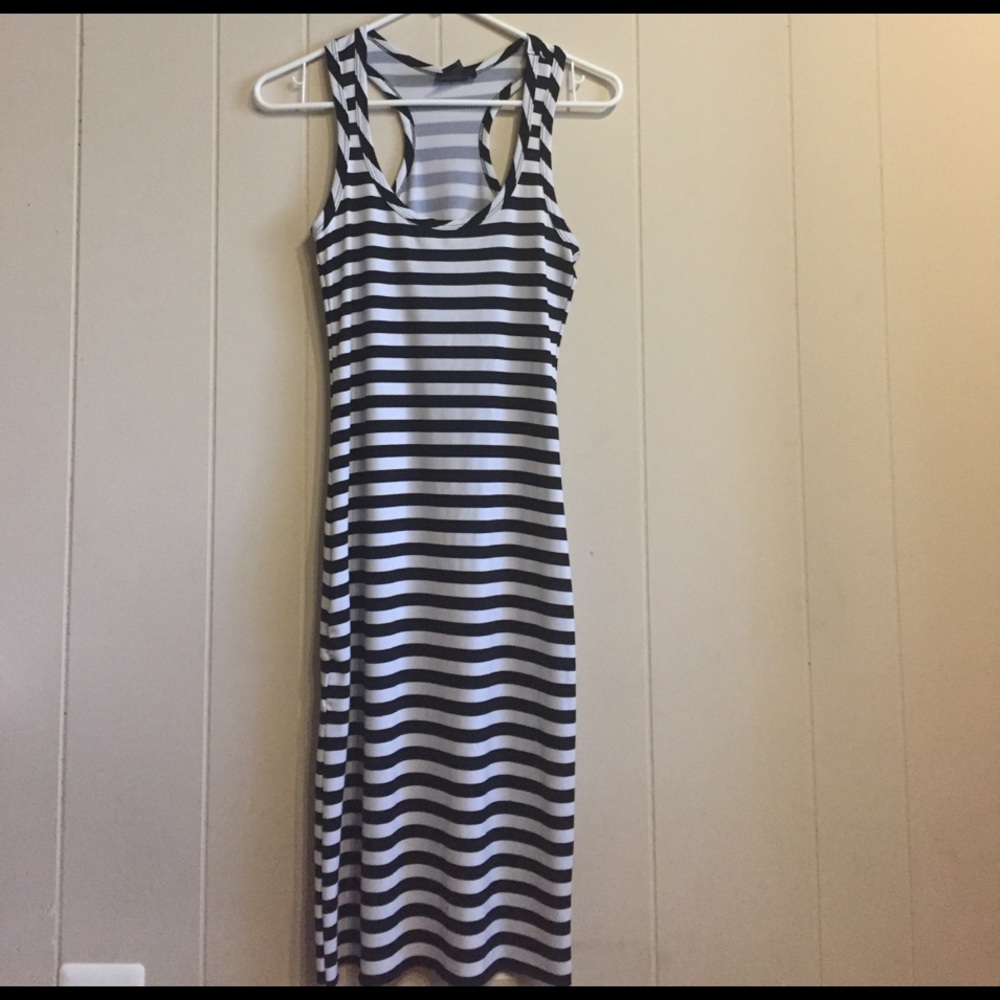 Striped midi dress