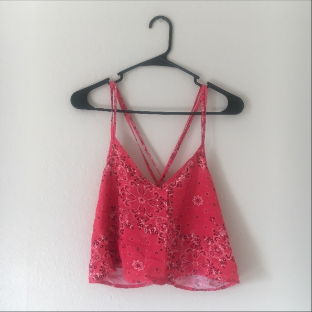 Hollister Paisley crop tank top