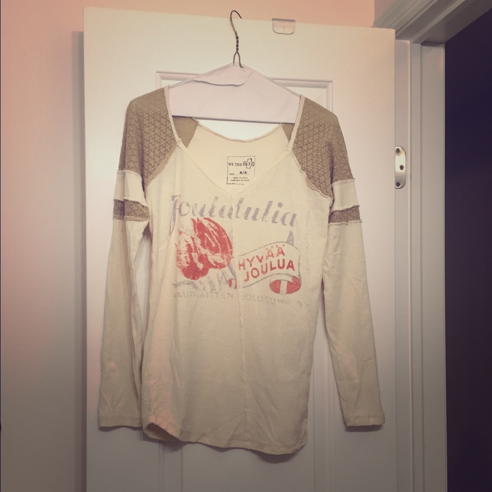 Free People long sleeve graphic top